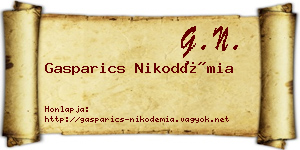Gasparics Nikodémia névjegykártya